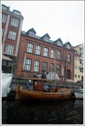 Christianshavns canal, with houseboat.