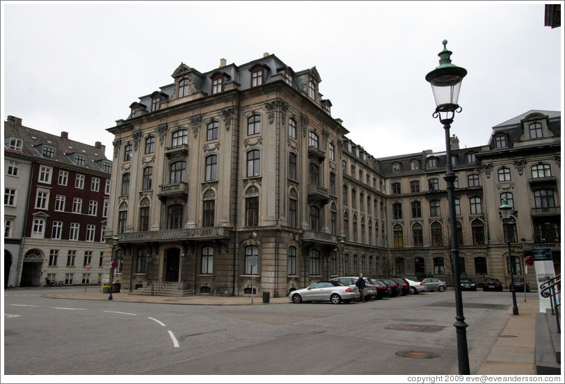 Building near Marmorkirken (Marble Church or Frederiks Kirke), city centre.