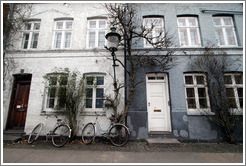 White and grey houses.  Near Sankt Pauls Kirke, city centre.