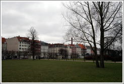 Kongens Have (King's Gardens), surrounded by stately buildings.  City centre.