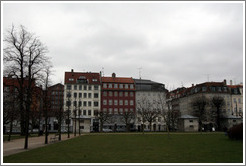 Kongens Have (King's Gardens), surrounded by stately buildings.  City centre.