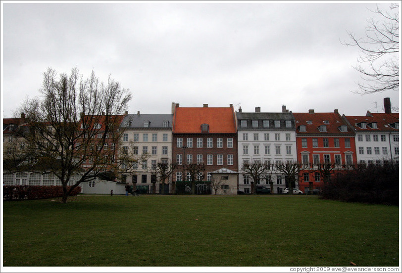 Kongens Have (King's Gardens), surrounded by stately buildings.  City centre.