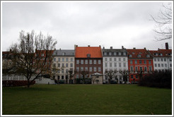 Kongens Have (King's Gardens), surrounded by stately buildings.  City centre.