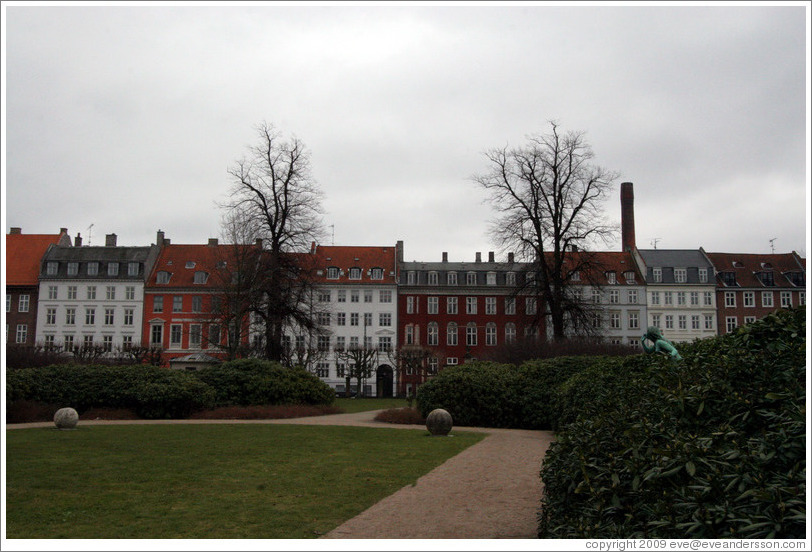 Kongens Have (King's Gardens), surrounded by stately buildings.  City centre.