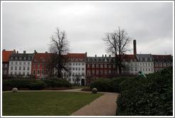 Kongens Have (King's Gardens), surrounded by stately buildings.  City centre.