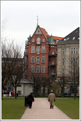 Kongens Have (King's Gardens), surrounded by stately buildings.  City centre.