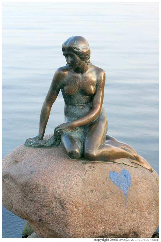 The Little Mermaid.  Copenhagen harbour.