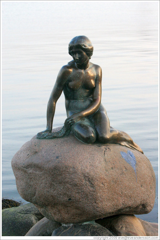 The Little Mermaid.  Copenhagen harbour.