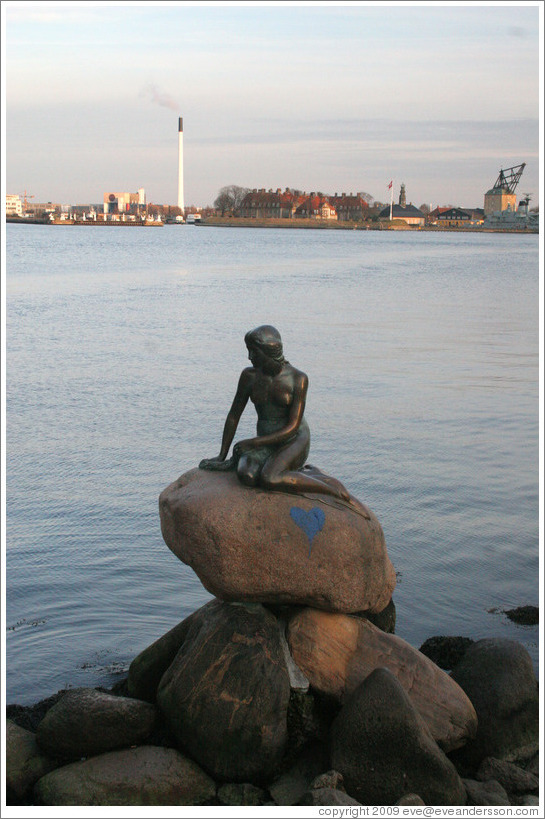 The Little Mermaid.  Copenhagen harbour.