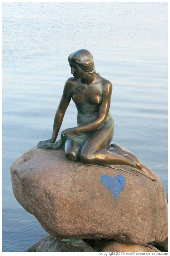 The Little Mermaid.  Copenhagen harbour.