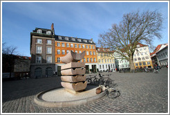 Sculpture at Gr??dretorv.  City centre.