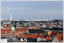 View to the north, including windmills, from Rundetaarn (The Round Tower).