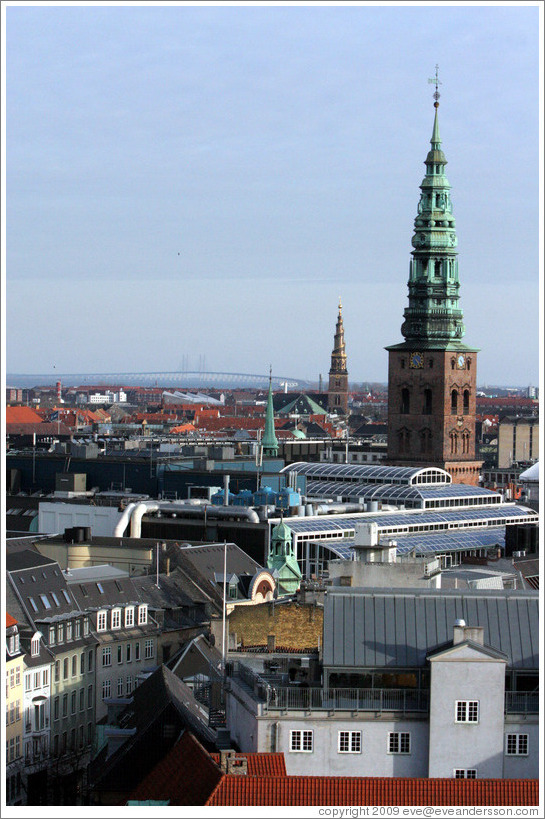 View of Kunsthallen Nikolaj from Rundetaarn (The Round Tower).