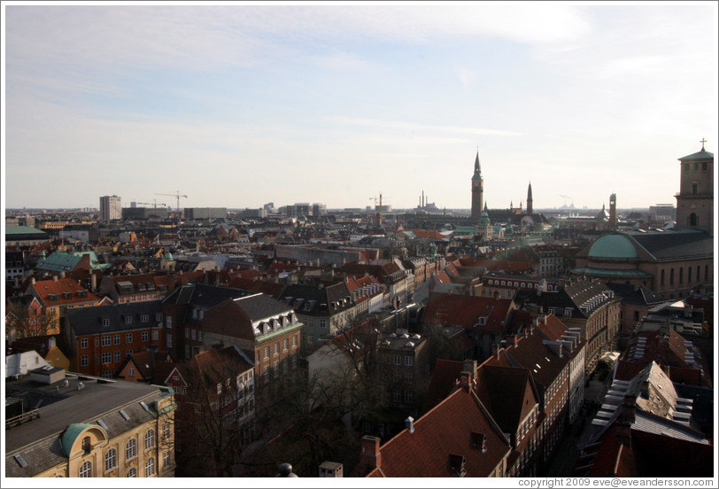 View to the southwest from Rundetaarn (The Round Tower).