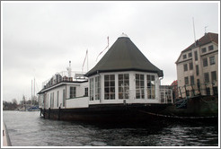 Restaurant boat.  Port of Copenhagen.