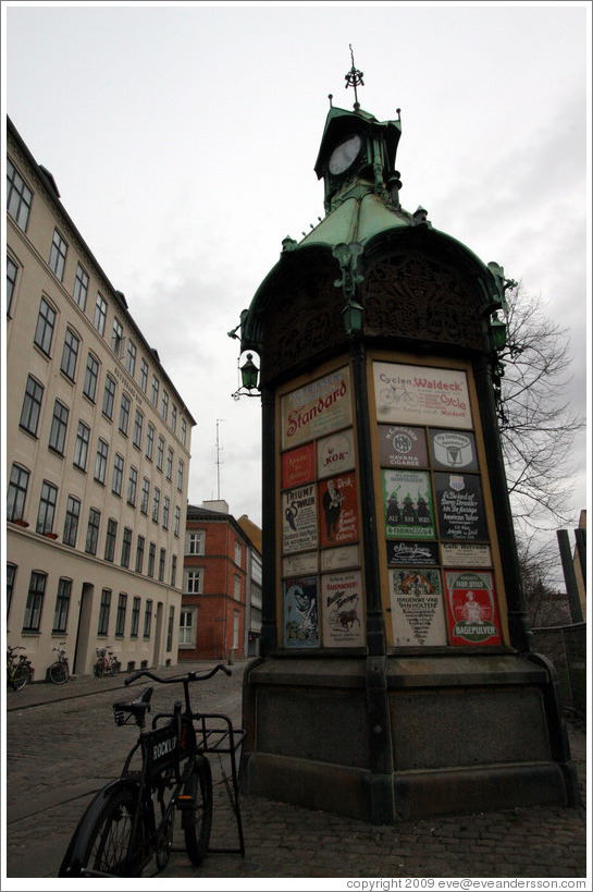 Old advertisement posters.  Absalonsgade.  Vesterbro district.