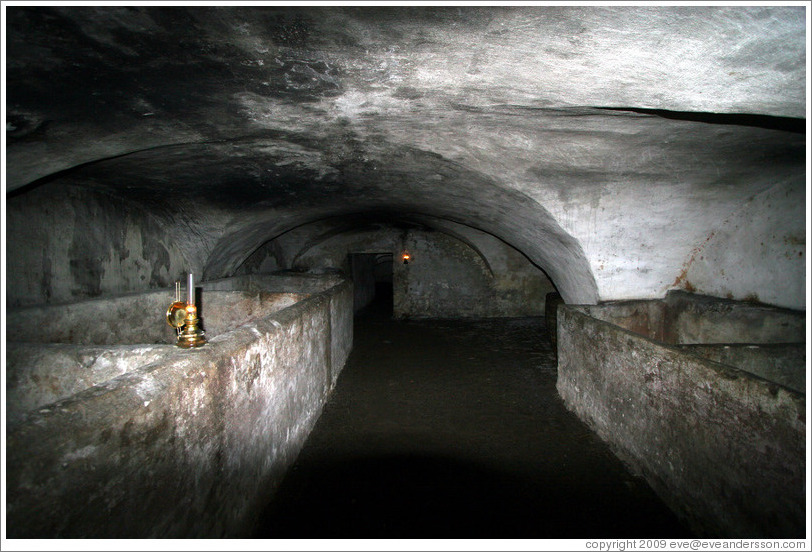 Casemates (underground rooms and tunnels).  Kronborg Castle.  Helsing?r.