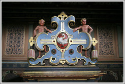 Chapel pew, detail.  Kronborg Castle.  Helsing?r.