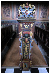 Chapel pew.  Kronborg Castle.  Helsing?r.