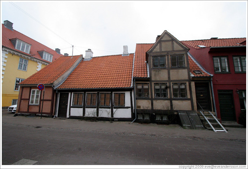 Houses on Sankt Olai Gade.  Helsing?r.