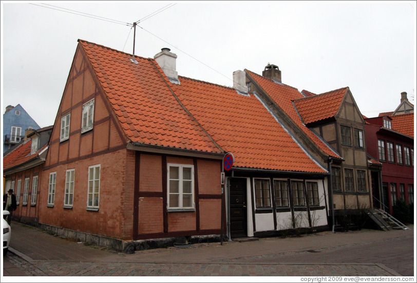 Houses on Sankt Olai Gade.  Helsing?r.
