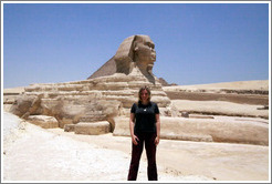 Eve in front of the Great Sphinx.