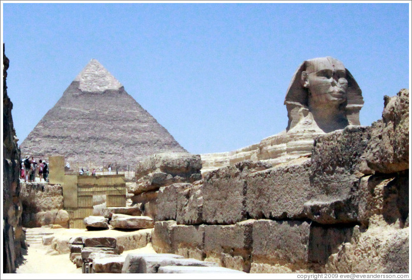 The Great Sphinx and the Pyramid of Khafre.