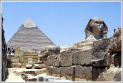 The Great Sphinx and the Pyramid of Khafre.