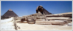 The Great Sphinx and the Pyramid of Khafre.