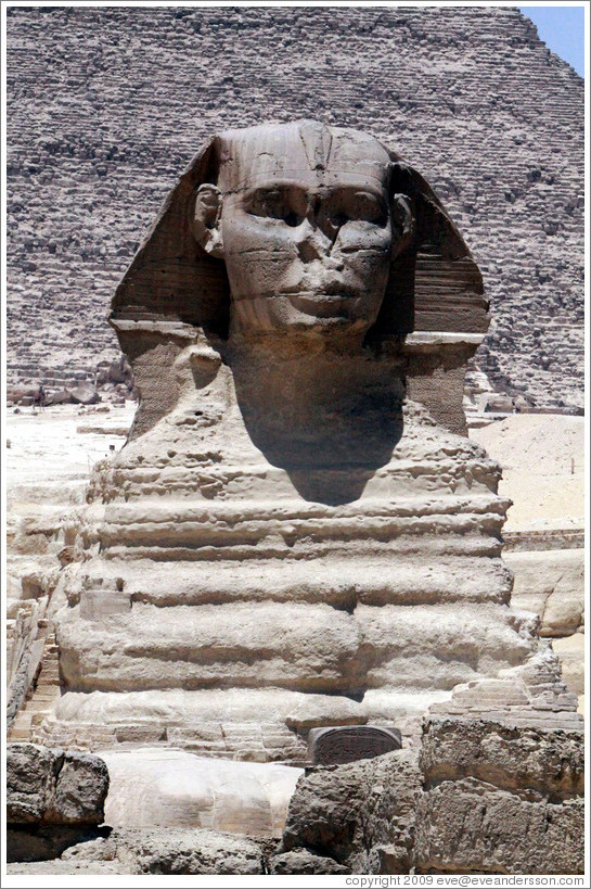 The Great Sphinx, front view. (Photo ID 14913giza)