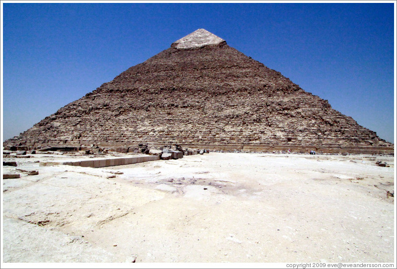 Pyramid of Khafre, the 2nd largest of the pyramids at Giza.