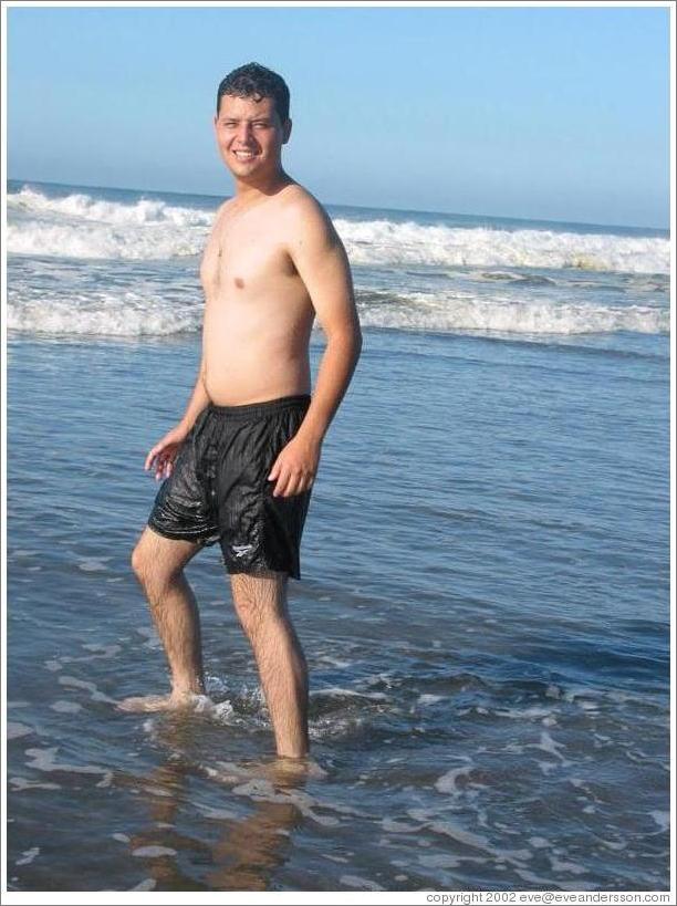 Alejandro Urizar at the beach in El Salvador.