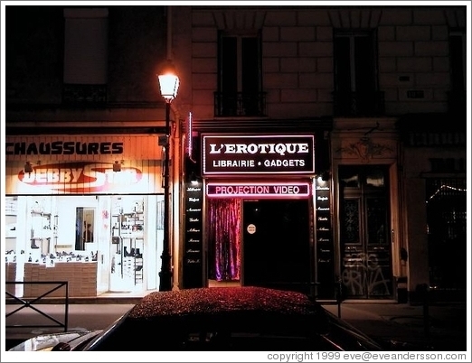 Gadgets for sale in the Montparnasse area.