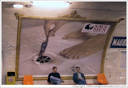 Billboard in the Paris Metro.