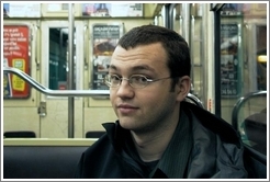 Rolf on the Paris Metro.