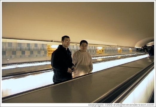 Jin and Rolf at a Paris Metro station.