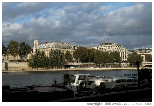 View of Paris from the Seine River.