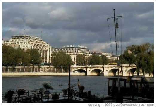 View of Paris from the Seine River.