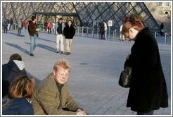 Louvre.  Tracy, Malte, and Eve.