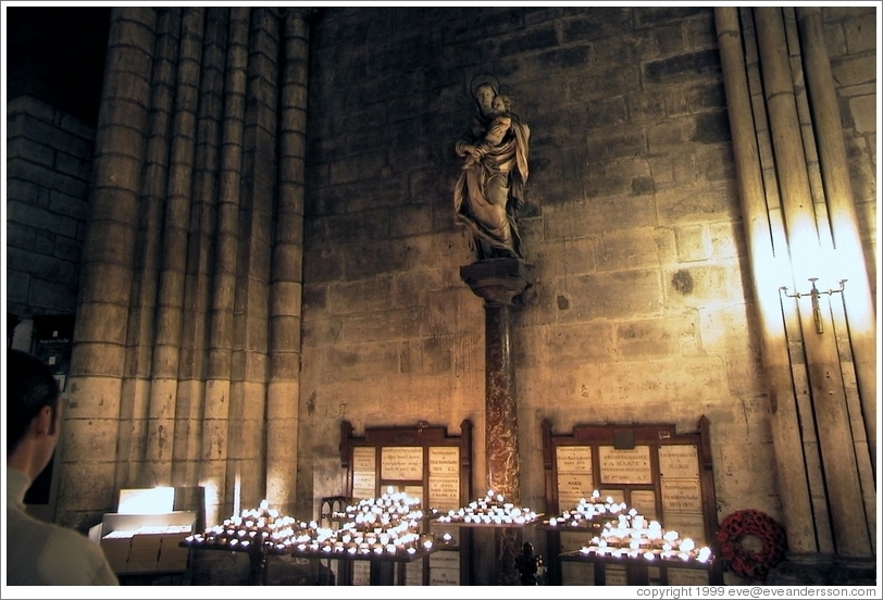 Notre Dame candles.