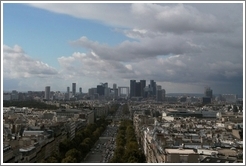 La Defense, viewed from the Arc de Triomphe.