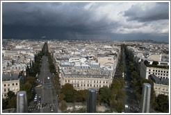 View of Paris from the Arc de Triomphe.