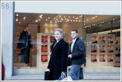 Eve shopping on the Champs Elysees.