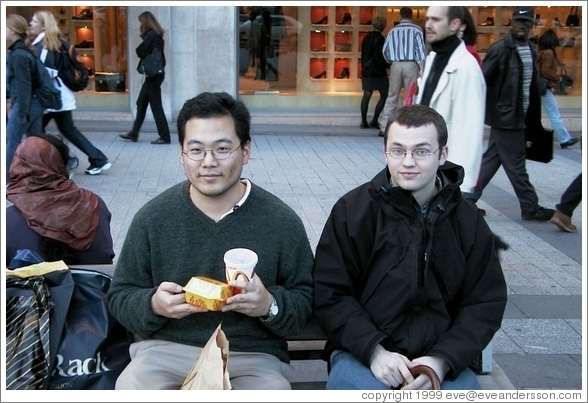 Jin and Rolf on Champs Elysees.