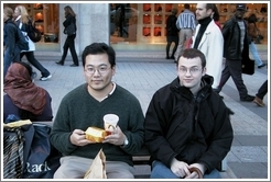 Jin and Rolf on Champs Elysees.