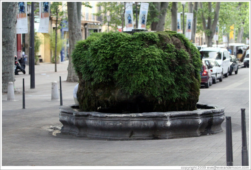 Fontaine d'eau Chaude (Warm Water).  Built in 1734, fed by a hot spring.  Cours Mirabeau.