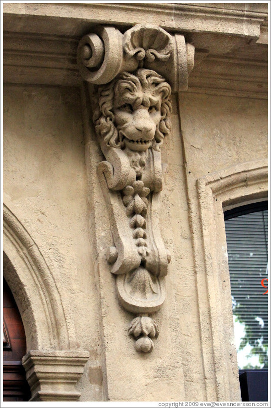 H? du Po? built around 1730.  Lion detail.  Cours Mirabeau.