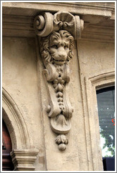 H? du Po? built around 1730.  Lion detail.  Cours Mirabeau.