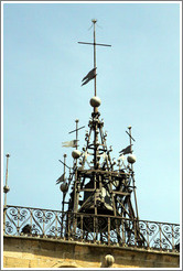 Bell on top of the clock tower, the former town belfry, containing an astronomical clock dating from 1661.  Adjoining the H? de ville (city hall).