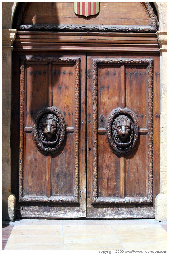 Doors of the H? de Ville (city hall).